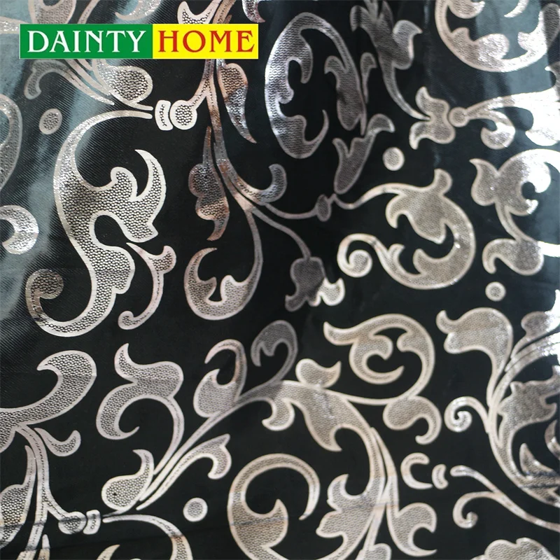 African style custom cheap blackout hot stamping curtain embroidery design luxury curtains for the living room window