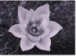 Crystal Glass Lotus Flower Shape Incense Stick Holder Burner