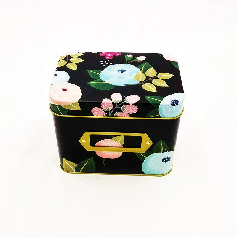 Hot Selling Custom Kitchen Recipe Tin Gift Metal Rectangle Tin Box