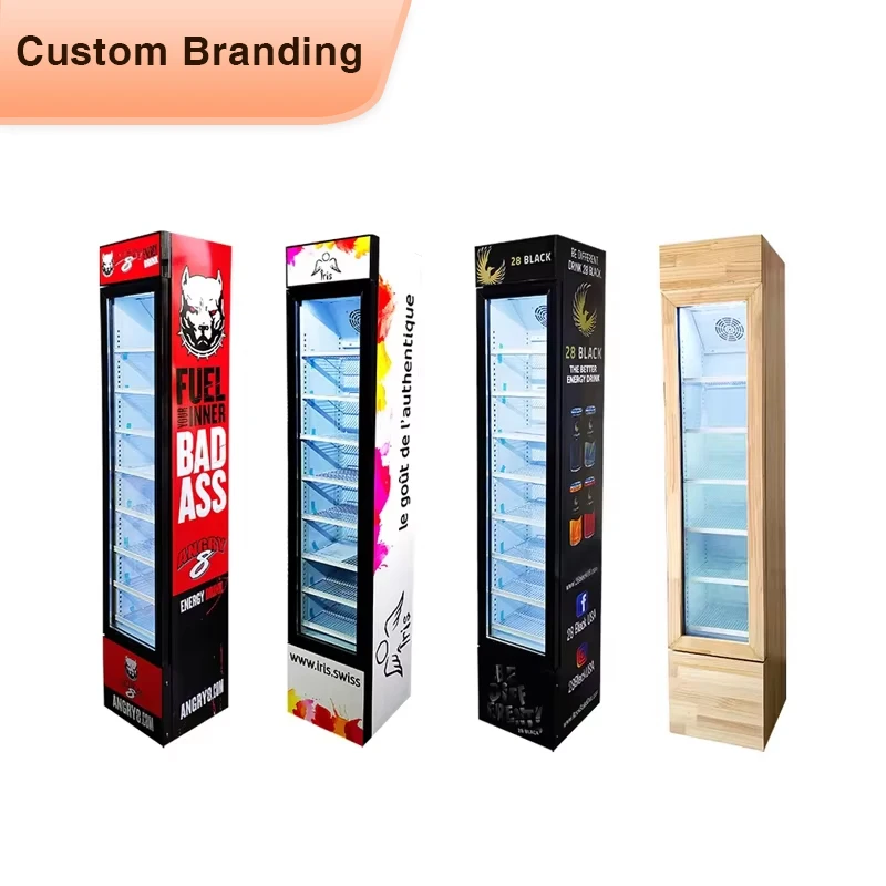 Meisda SC105B slim glass single door beer bottle juice cold drink vertical display beverage fridge