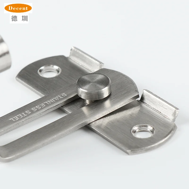 Stainless Steel Door Lock Safety Security  Buckle Metal Insurance Door Bolt