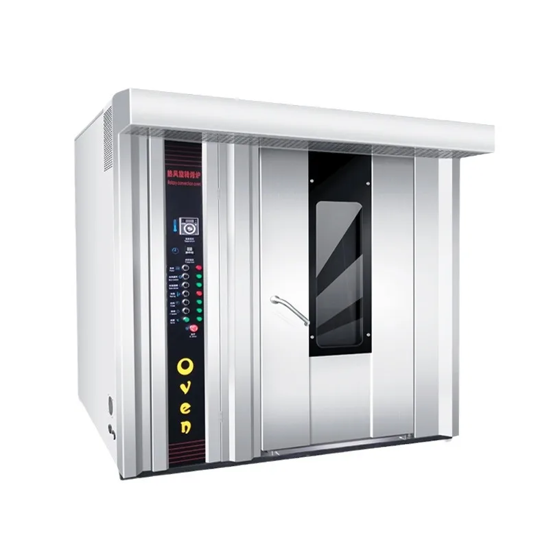 Commercial Bread Baking Equipment Electrical Gas 32 Tray Rotary Oven for Bakery Rotating Baking Oven