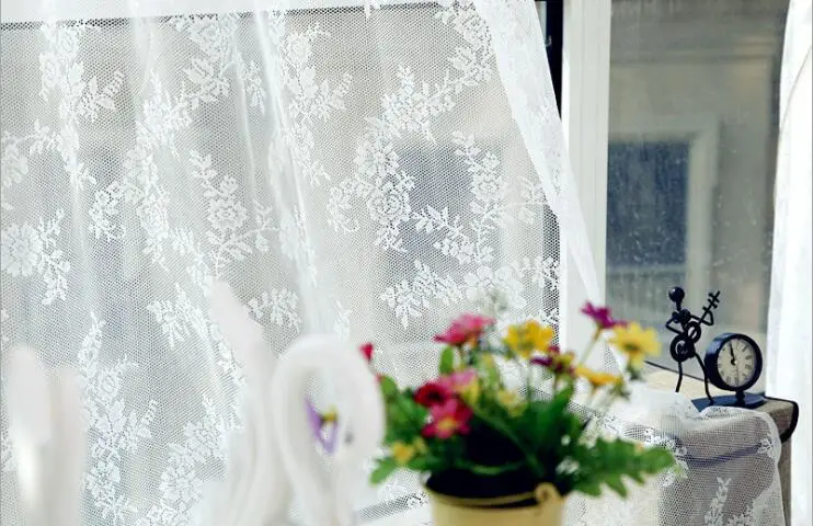 Bonfull Yarn Warp Knitting Lace Curtain Cheap Wholesale Window Sheer Curtains Elegant Curtain Fabrics
