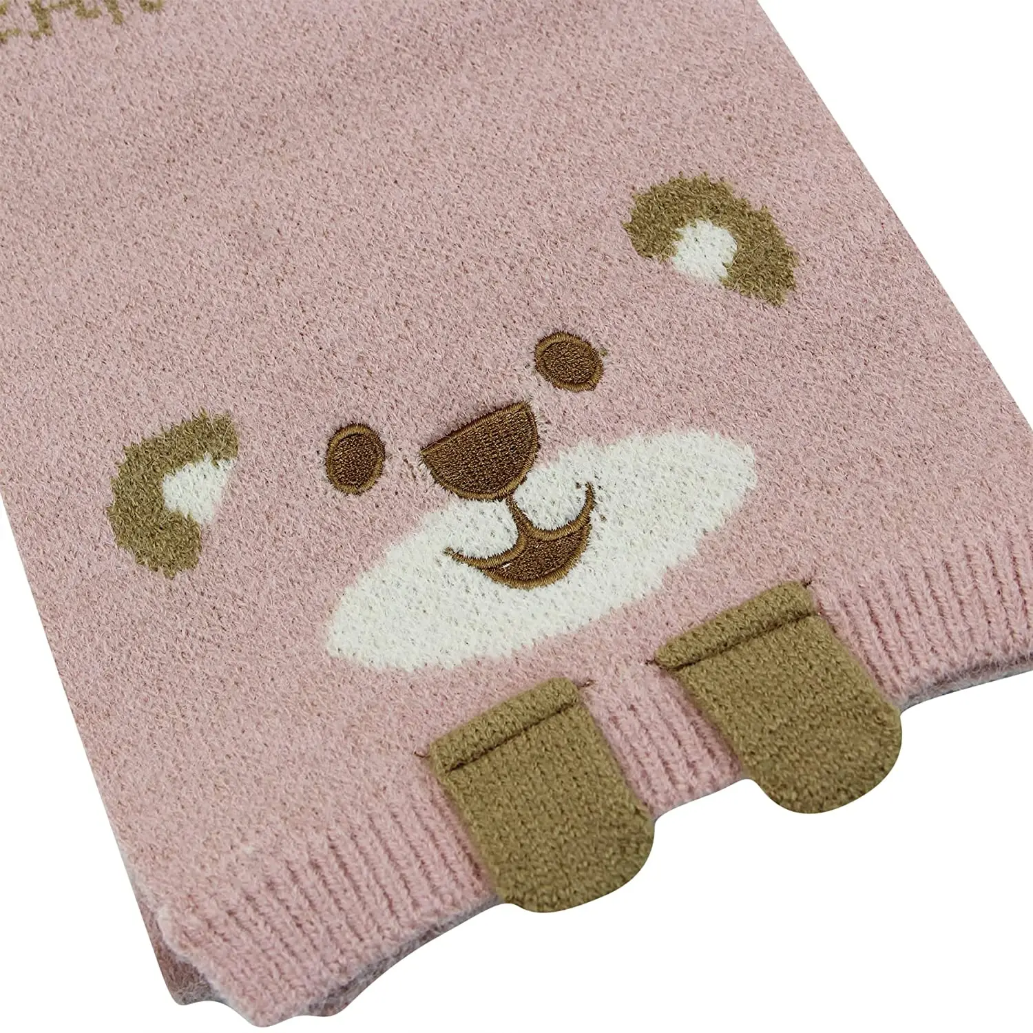 Оригинальная Прямая поставка с завода Горячая теплая Мягкая Популярная Милая Элегантная акриловая животная жаккардовая вышивка детский вязаный шарф