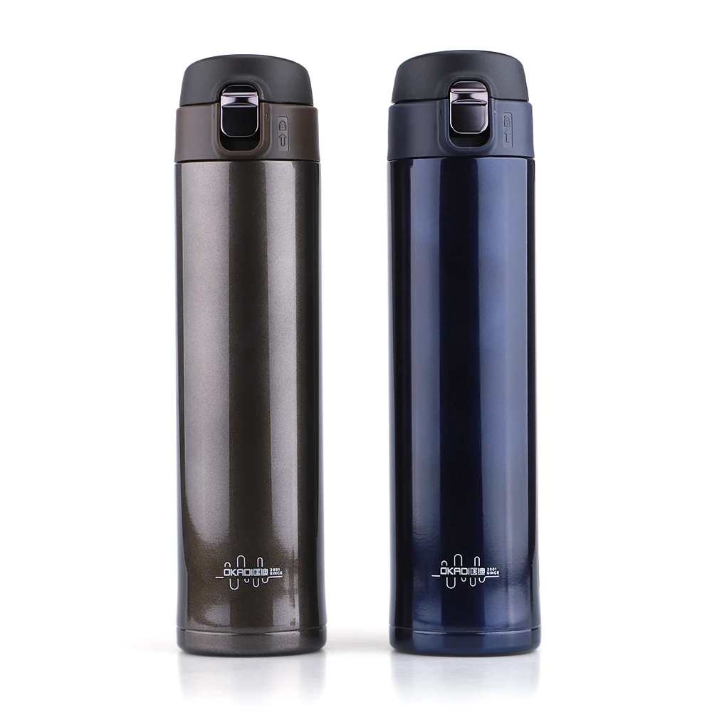 Leak Proof 400ml 500ml Outdoor Double Walled Steel Vacuum Flasks Water Bottle Thermos With Custom Logo