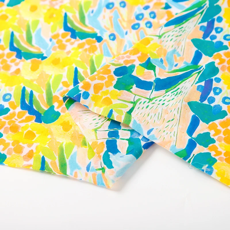 Customized Soft Comfortable 100% cotton twill fabric floral printed fabrics for women and baby clothing