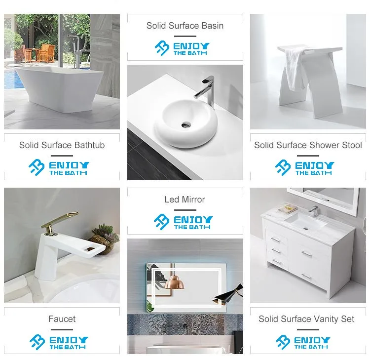 Two Intergrated Shallow Wash Basin Bathroom Sink for Bathtop Products Fabrication Stone 2020 New Shampoo Sinks Solid Surface ETB