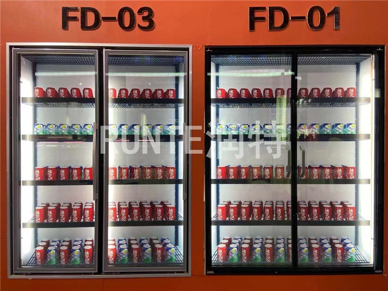 4 Door 6 Door 8 Door Walk-in Display Cooler  Commercial Walk in Cooler