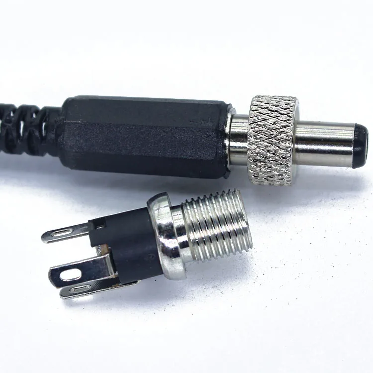 Пылезащитное поверхностное крепление 12 В Dc разъем для ноутбука 3A 2,1 мм 5,5 мм DC-025BM штепсельная вилка постоянного тока 8 мм 7,9 мм Женский Мужской Pcb Dc разъем питания