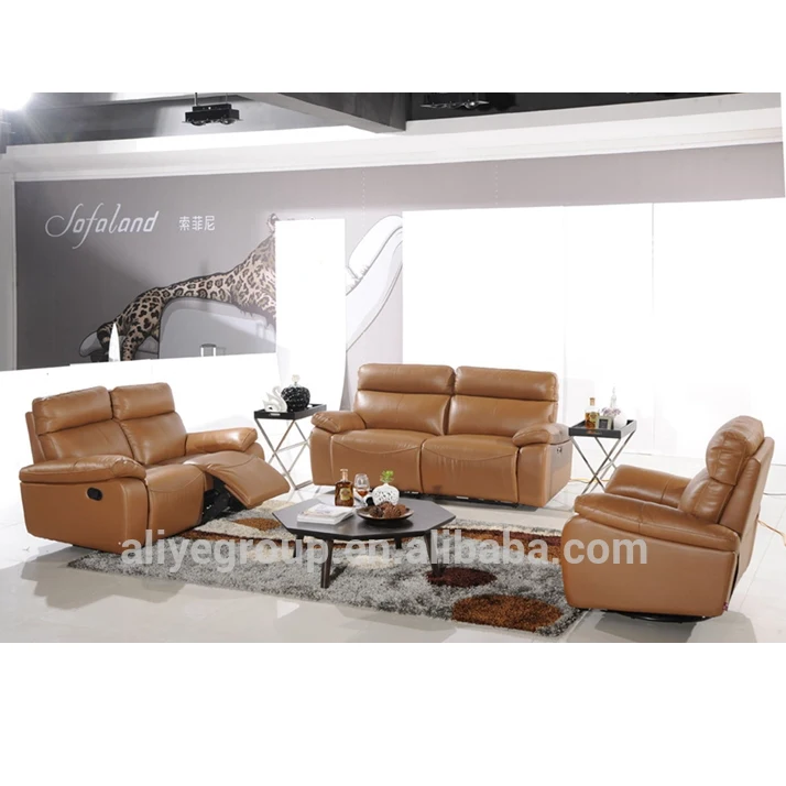 W789- Foshanshan aliye factory recliner sofa sets genuine leather