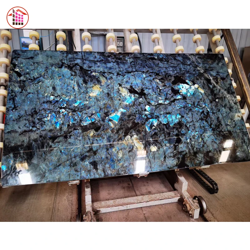 Blue Diamond Granite Natural Stone Luxury Hotel Tile Slabs Labradorite for Countertop Decorationall