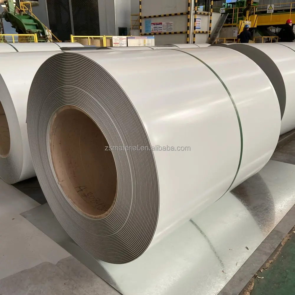 Factory Supply Color coated plate 25 5um pre coated galvanized steel coil ppgi steel coil used in roofing sheet