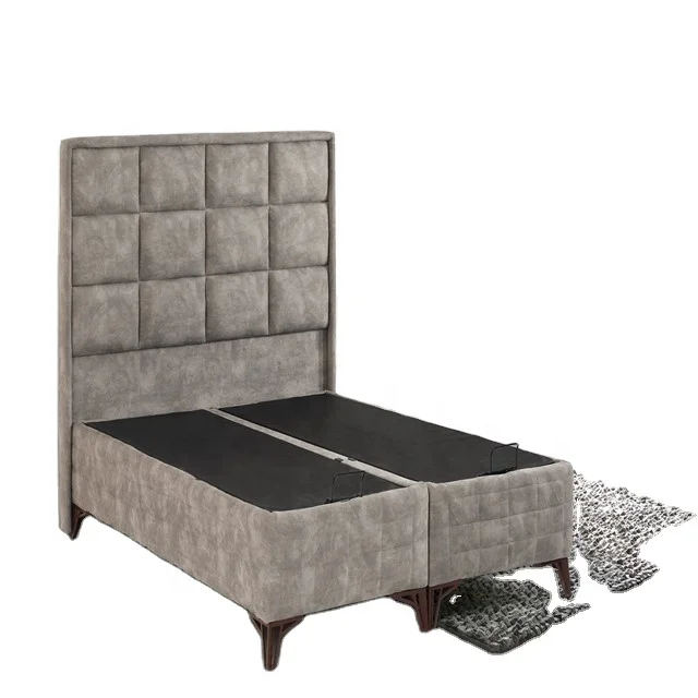 New Design Best Selling Fabric Single Double King Queen Super King Size Modern Storage Bed with Bed Base