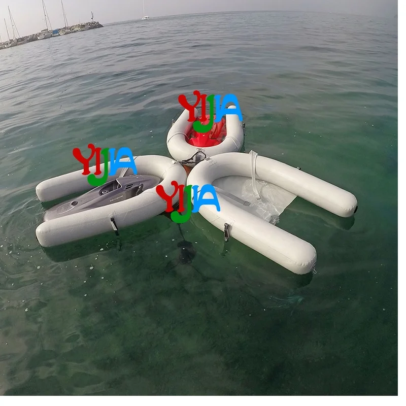 Heavy-duty Double Wall Fabric Custom Inflatable Seabob Dock Inflatable Dock Inflatable C Dock with EVA Pad