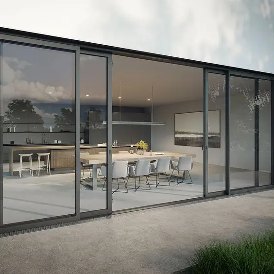 Energy Saving Thermal Break Aluminum Profile Sliding Door with Low e Glass for House