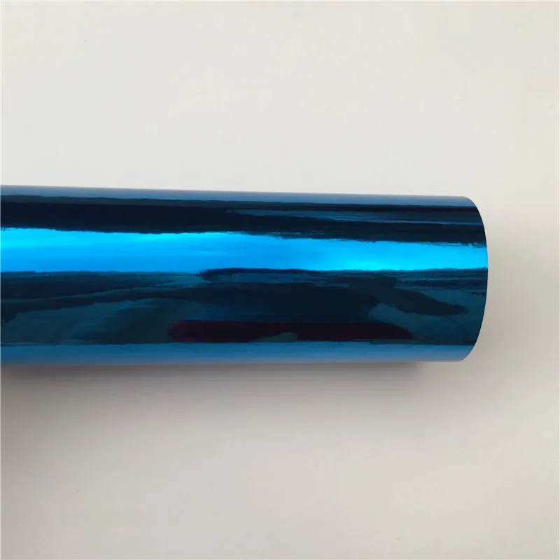 Flexible Blue Chrome Vinyl Wrap Film Car Wrapping Foil Sticker Air Free Bubble