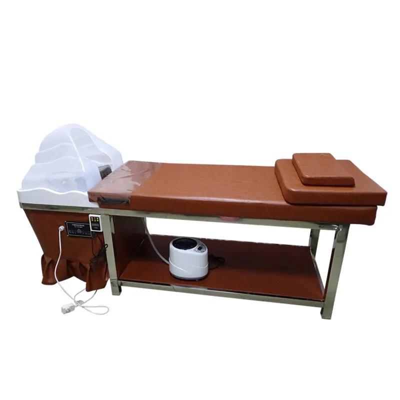 Factory Separated Chinese Fumigable Hydrotherapy Circulating Shampoo Chair Auto Massage Multifunctional Shampoo Bed