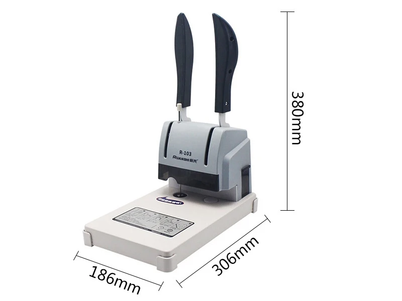 R-103  30mm Voucher Binding Machine Financial Accounting VouchersSpecial File Bill Punching MachineHot Melt Riveting Pipe Manual