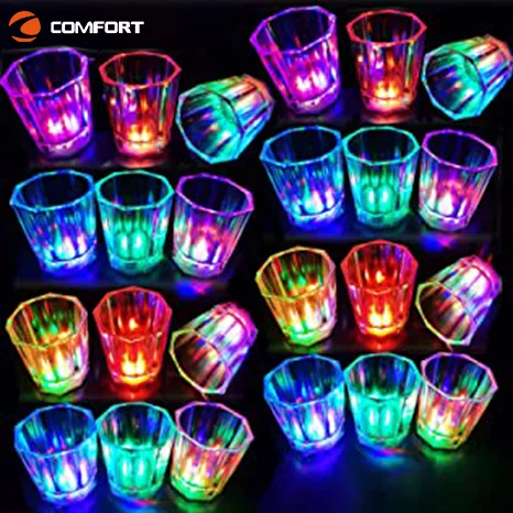 Festival Decoration Red-Green-Blue Color Changing  Plastic Led Flashing Goblet Cup For Party