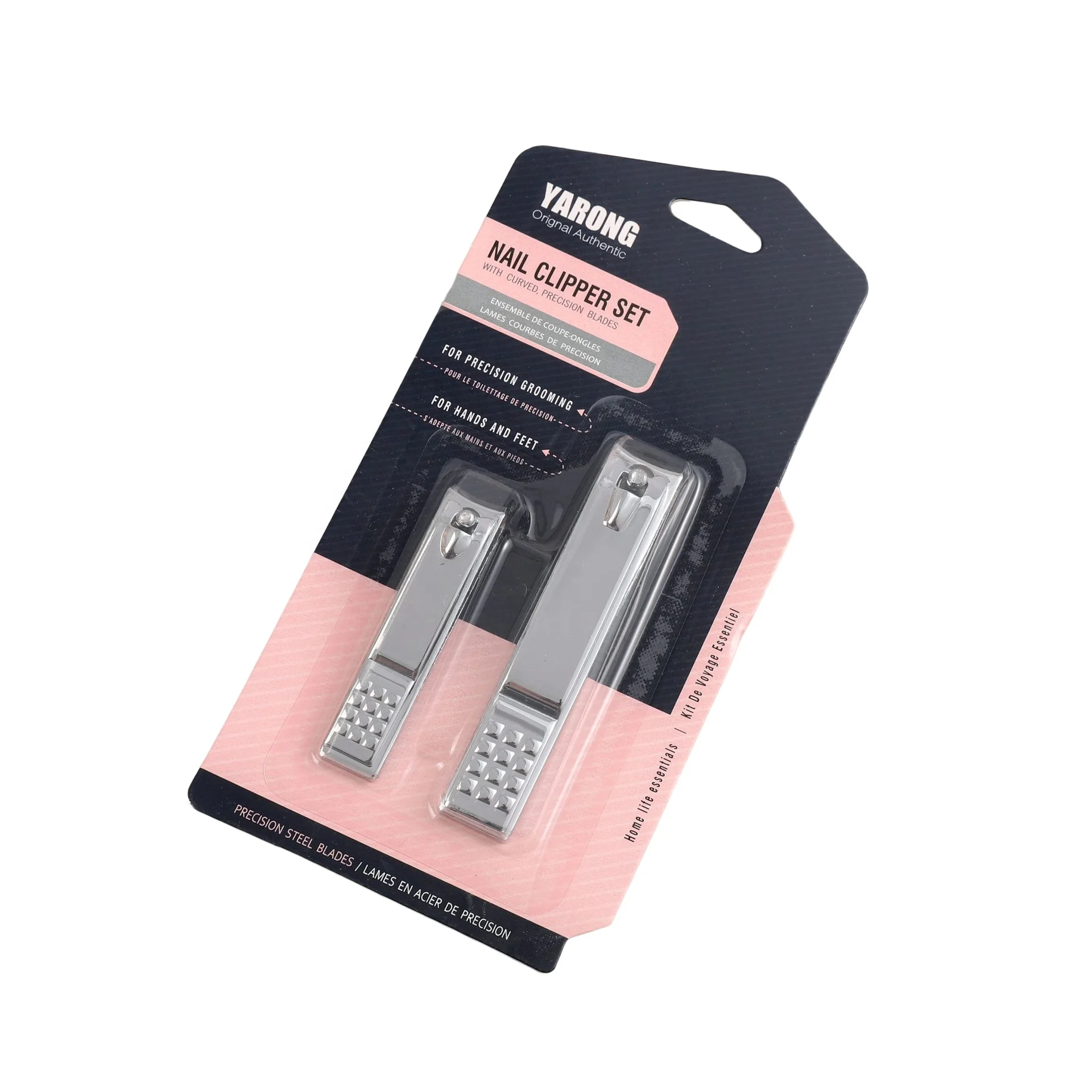 Factory Wholesale Stainless Steel Custom 2pcs Nail Clippers Kit Portable Finger Nail Clipper