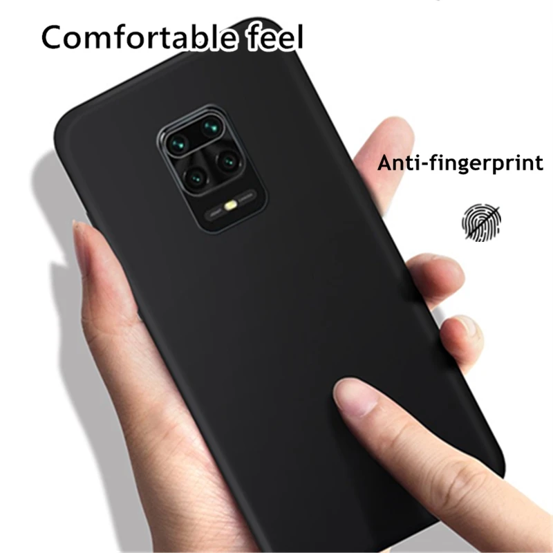 Full Cover Anti-Fingerprint Soft Liquid Silicone Phone Case For Xiaomi Redmi Note 9S 9 Pro Max Mi Note 10 Lite