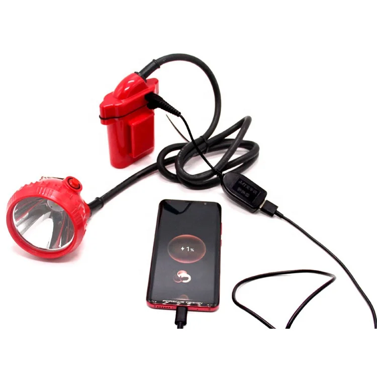 LED Corded Rechargeable Safety Explosion-Proof Miners Mining Headlamp Cap Lamp USB Used as Power Bank