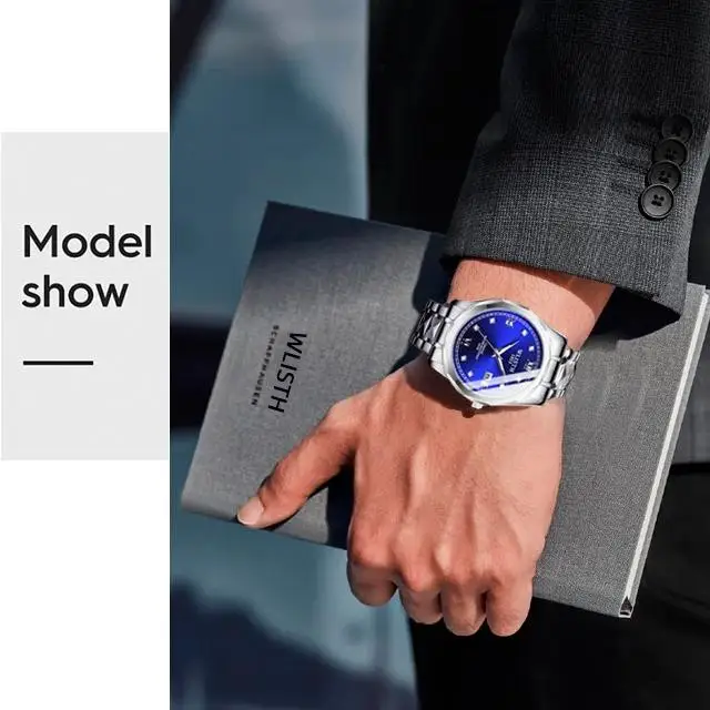 Wlisth 6141 Luxury Luminous Hands Skeleton Hollow Out Clock Top Brand Fashion Casual Mens Automatic Movement Mechanical Watch