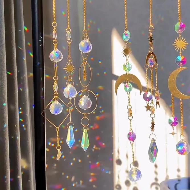 Hotsale diy suncatcher prism sun catcher hanging spiritual healing crystal suncatcher