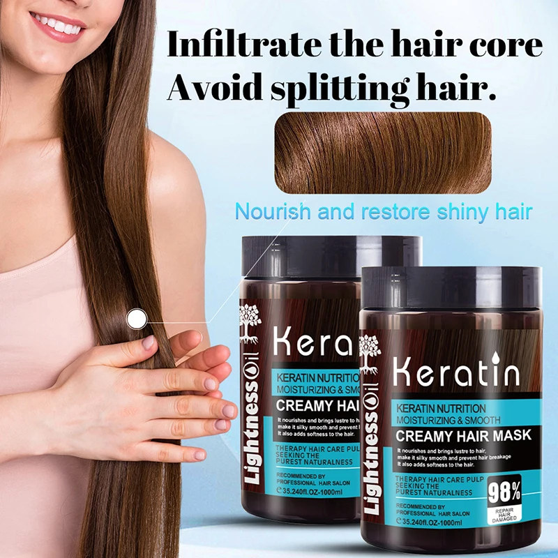 Wholesale 1000ml professional hair salon moisturizing smooth keratin hair mask