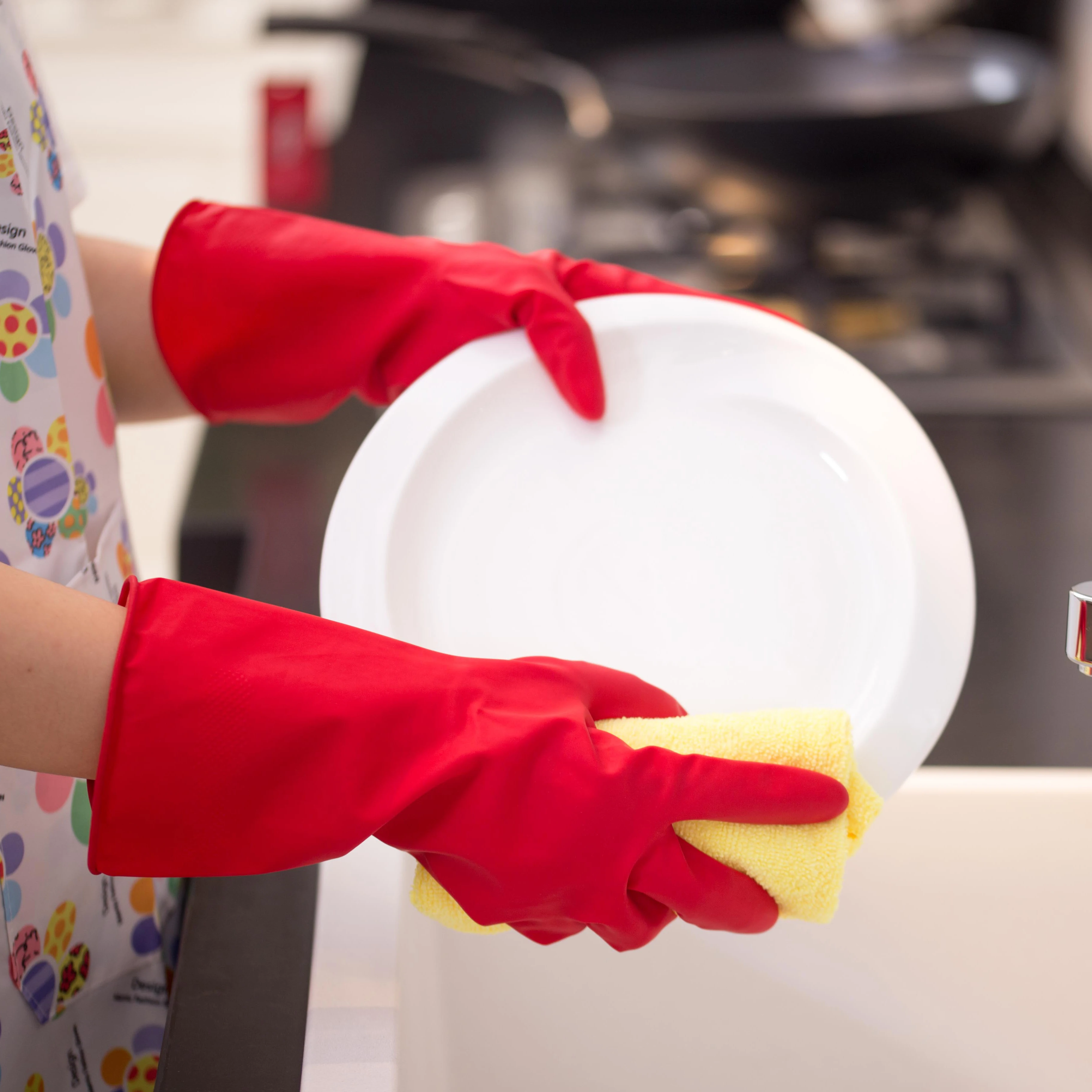 Rubber Household Gloves Dishwashing Household Gloves Cleaning Latex Kitchen Latex Shanghai Thin Durable Reusable Waterproof