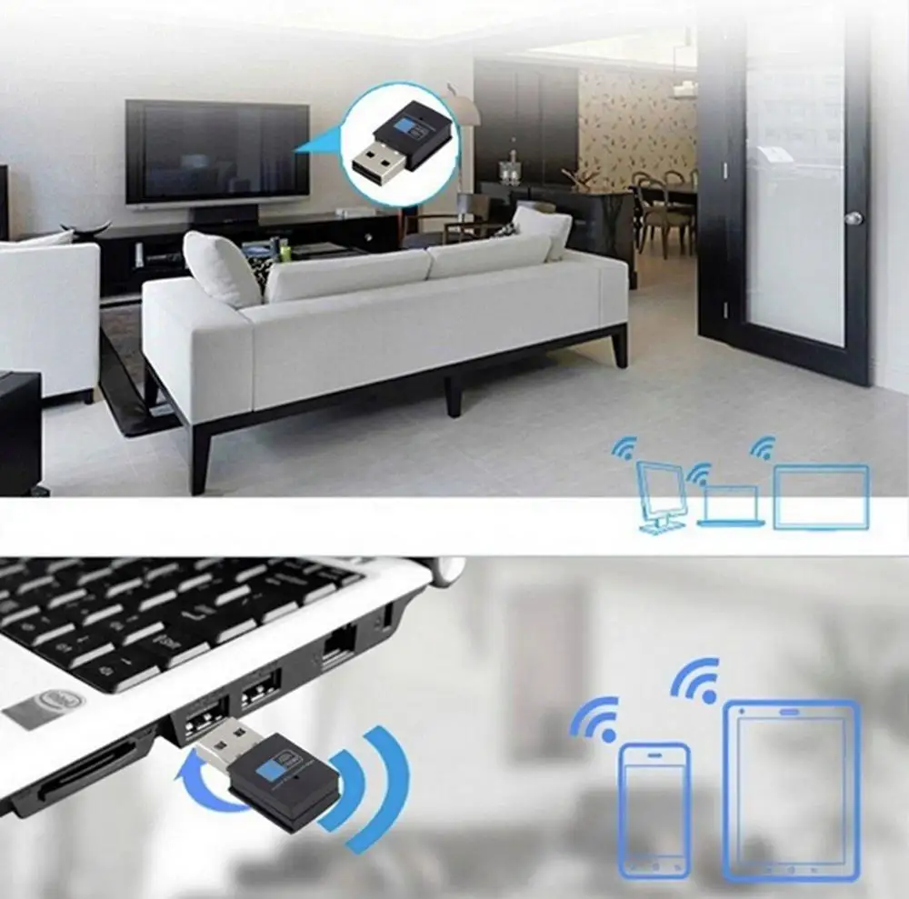 Сетевая карта 2022 AC 300 Мбит/с 2 4 ГГц Wi-Fi-ключ беспроводная сетевая с интеллектуальным чипом RTL8192 беспроводной USB