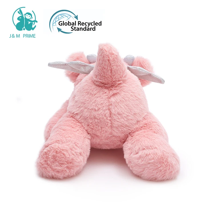 Custom high quality dragon stuffed soft toy cute pink flying dragon plush toys