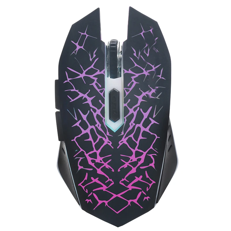 Цветная оптическая Бесшумная игровая беспроводная мышь с перезаряжаемой литиевой батареей 2,4 ГГц