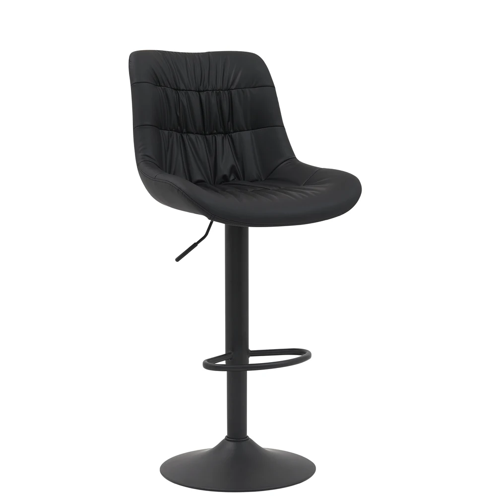 New Style Adjustable Swivel Hydraulic Gas Lift Black Leather Bar High Chairs Counter Height Island Bar Chair For Kitchen