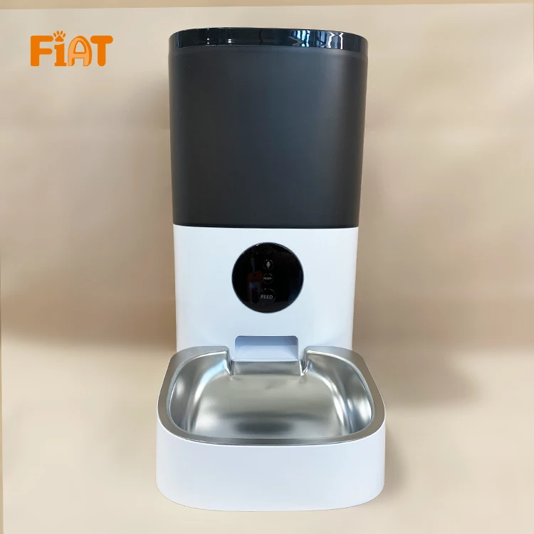 Smart Pet Dog and Cat Feeder,6-Meal Auto Pet Feeder with Timer Programmable,HD Camera and Video Recording,WiFi Enabled App