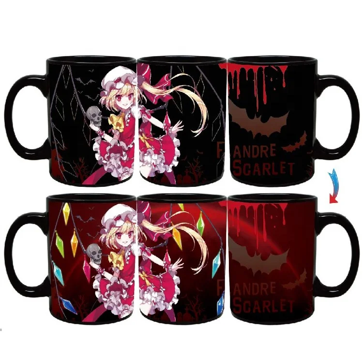 Пользовательский логотип, забавная меняющая цвет керамическая кружка, печать фото, драконий жемчуг, 3d кофейная чашка