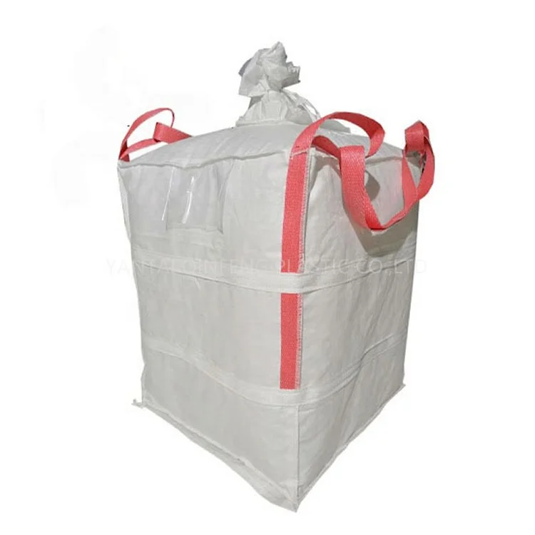 heavy 1500kg 1800kg flexible fibc big jumbo special fiber waste container bags anti-leakage forklift loops for packing concrete