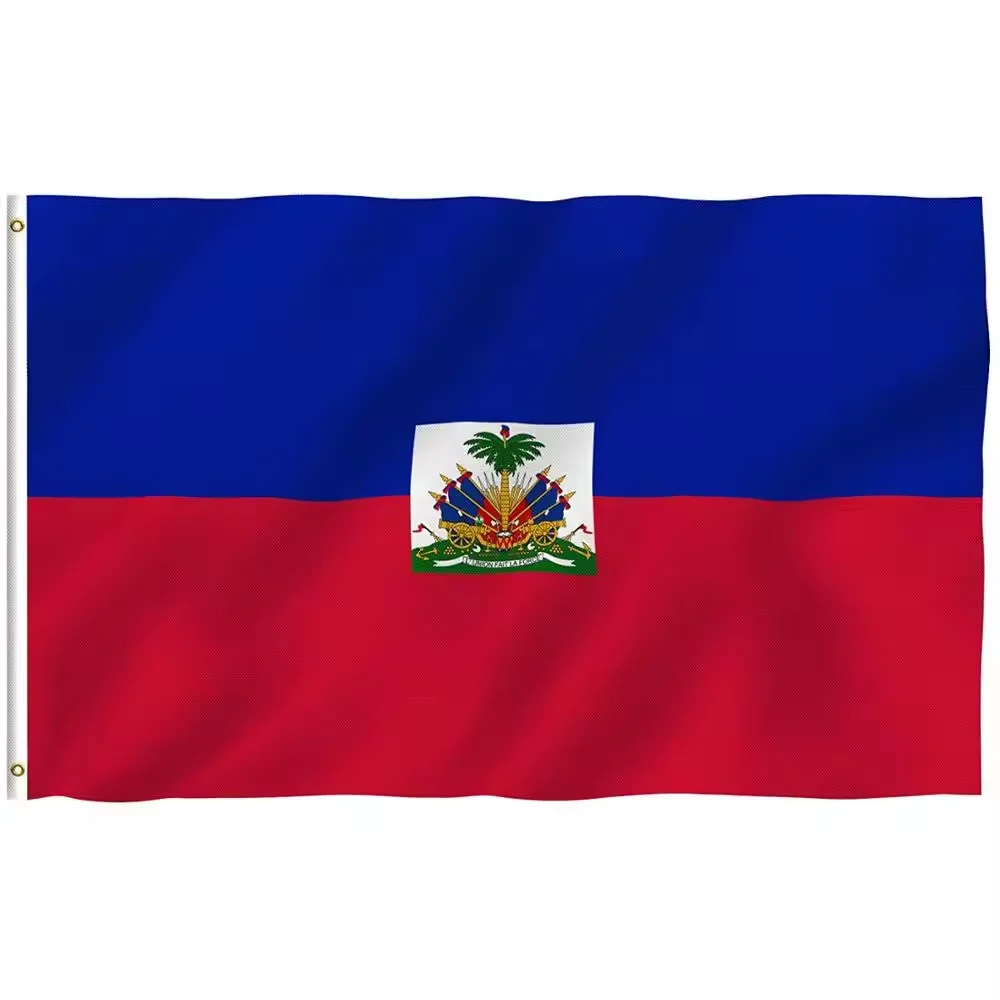 Factory New Promotion  wholesale 3x5ft printed haitian flag 90x150 cm haitian national flag