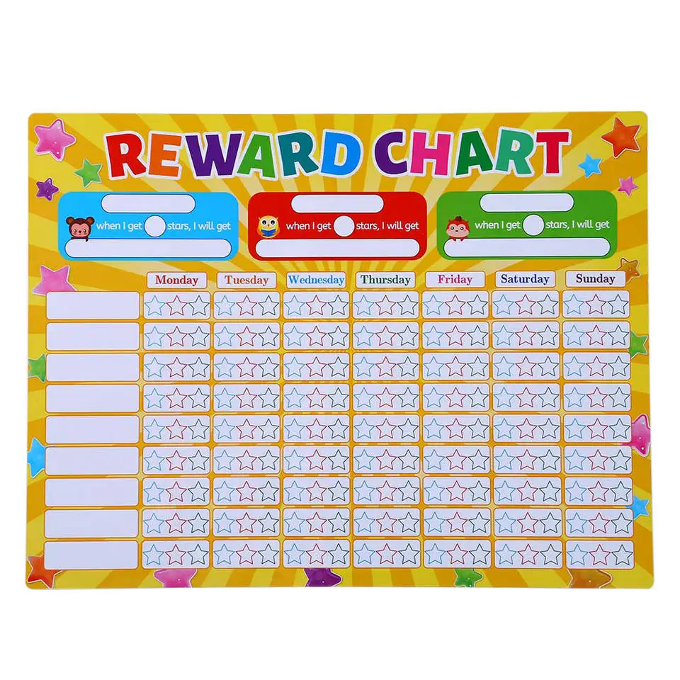 2022 New More Functions High Quality Dry Erasable Magnetic Whiteboard Independent Reward Chart Game Board With Stickers toys