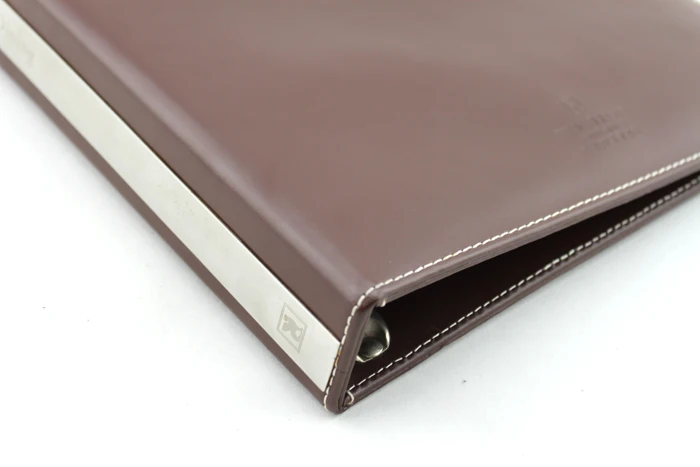 Профессиональная сделанная на заказ папка для документов с твердым покрытием a4 из искусственной кожи тиснением 4 папки файлов