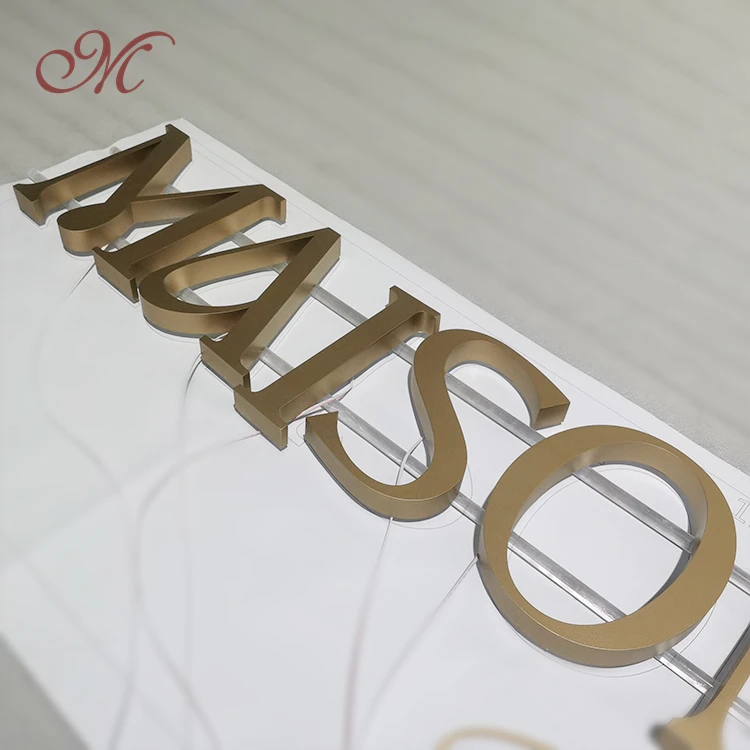 Custom Sample Free Shop Storefront LED Signage Board LED Commercial Signs Letter Metal Advertising Sign