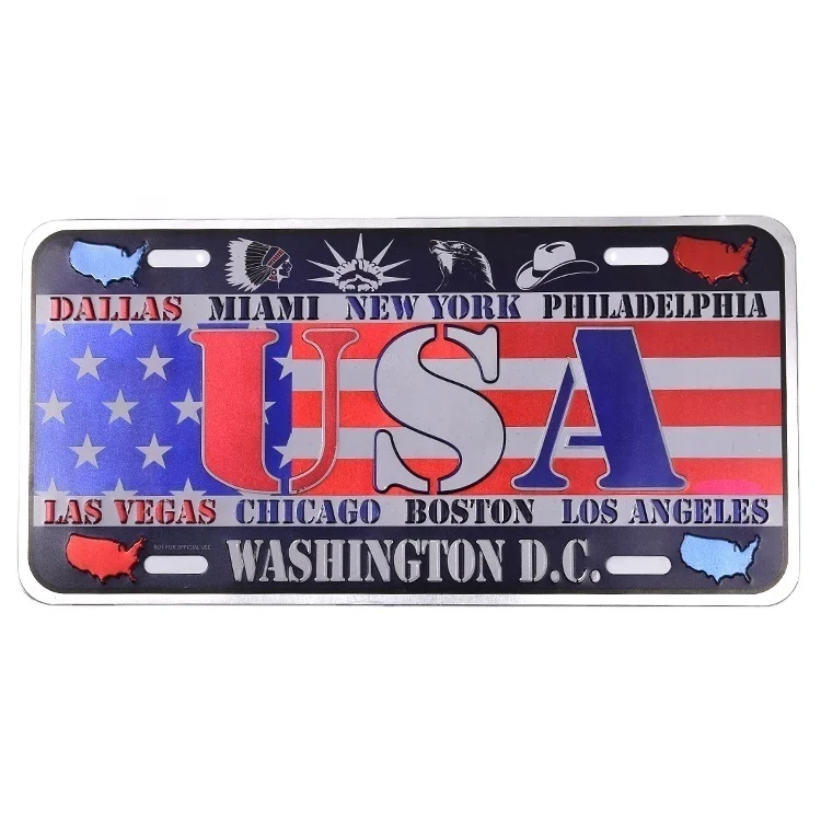 American Car License Plate USA Car License Plate clear license plate