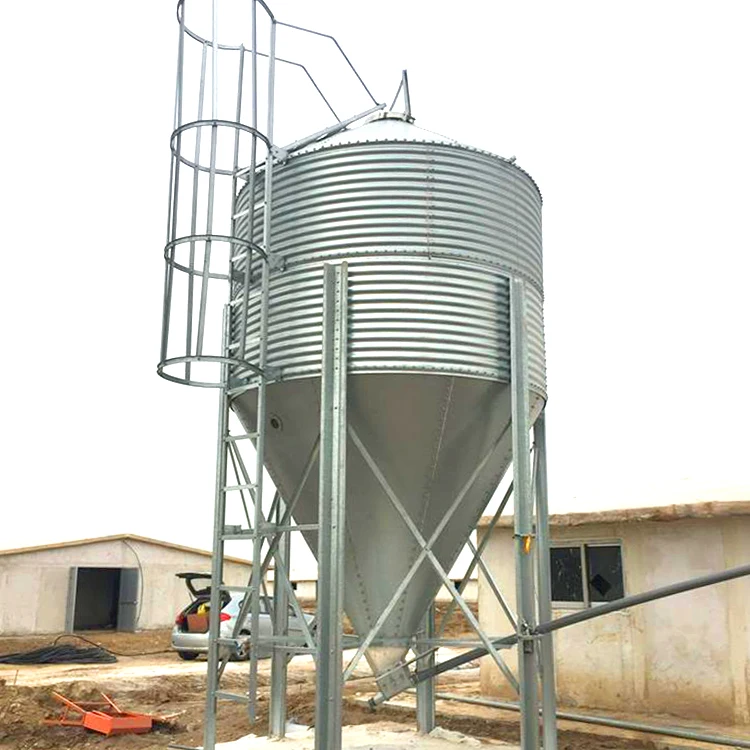 Горячеоцинкованный силос большой вместимости 25 тонн для корма свиных