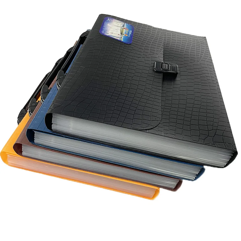 Wholesale A4 Plastic 13 Pockets Hanging Expanding Accordion File Document Folder With Handle