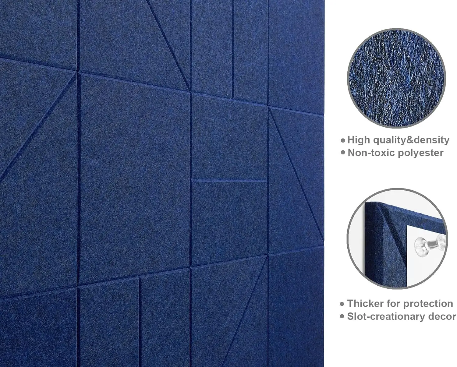 memo Felt Bulletin Board Wall Tiles decoration Large Cork notice Board 12 Pack Felt Pin Board for Home Office School