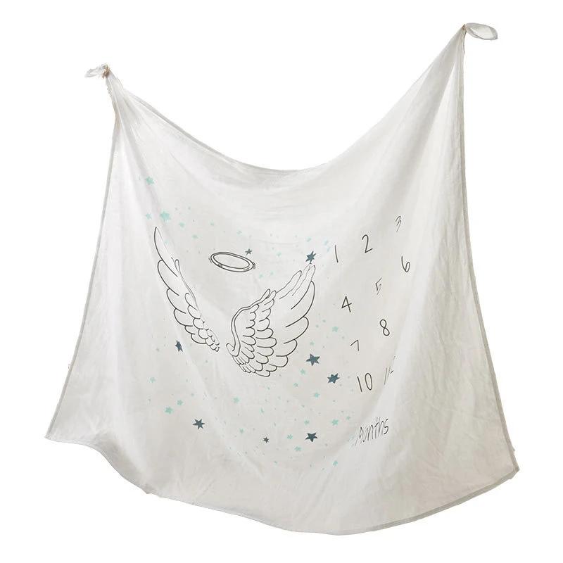 
i@home photography background security baby monthly growth receiving milestone blanket 