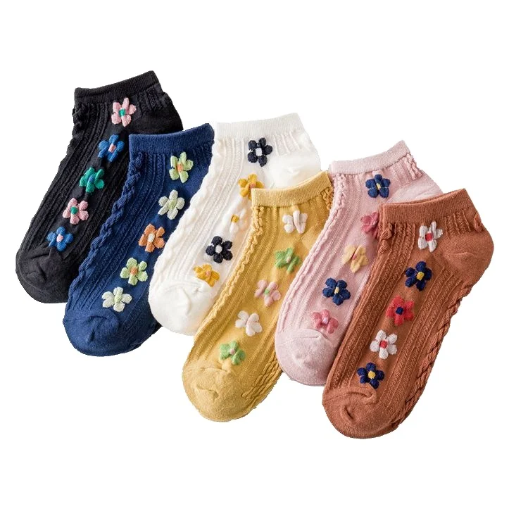 Тонкие женские носки Новинка весна-лето гиуна цветки свежие хлопковые носки твист носки в японском стиле ретро