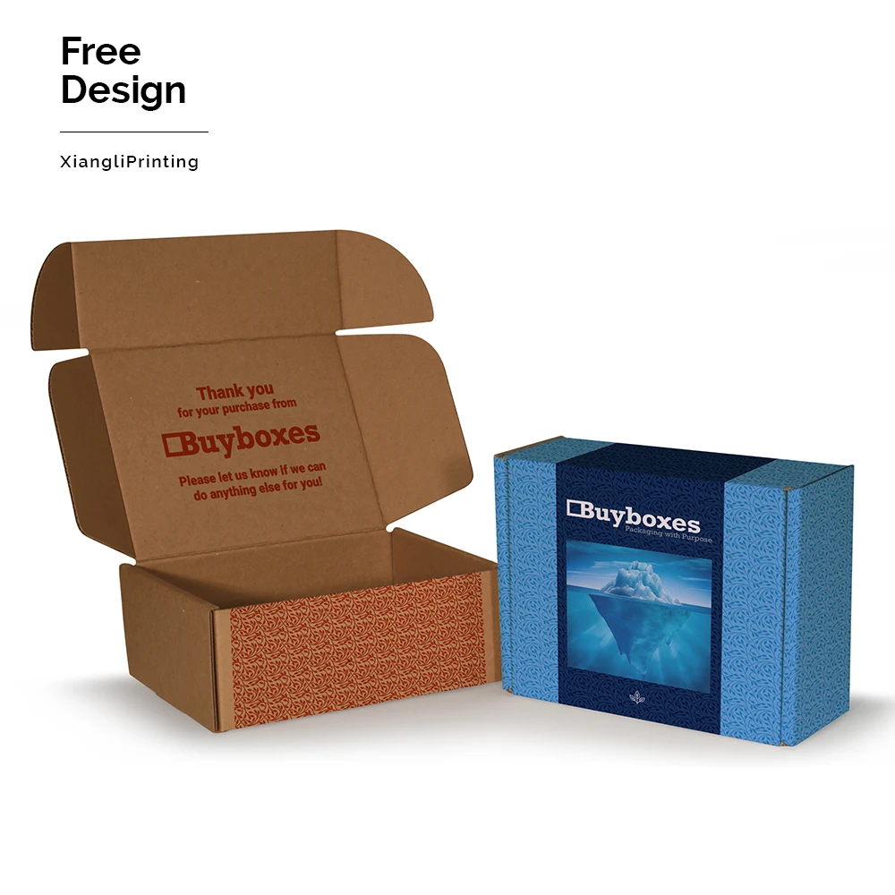 2023 Color Printing Corrugated Paper Packaging Tuck Top End Carton Mailer Box Roll End Tuck Top Paper Shipping Box