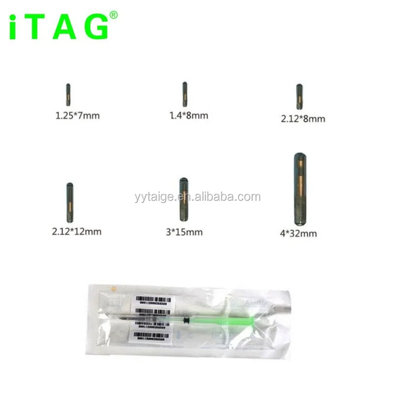 Animal Microchip Horse Chip Micro Rfid Dog Implant Animal Id Chip Microchip For Cattle Cat Microchip Pets