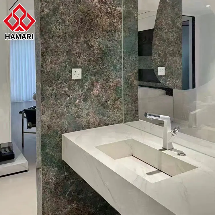 Каменный завод Yunfu искусственный обожженный камень 2700*1800 мм большие щели настенные камни кухонная столешня